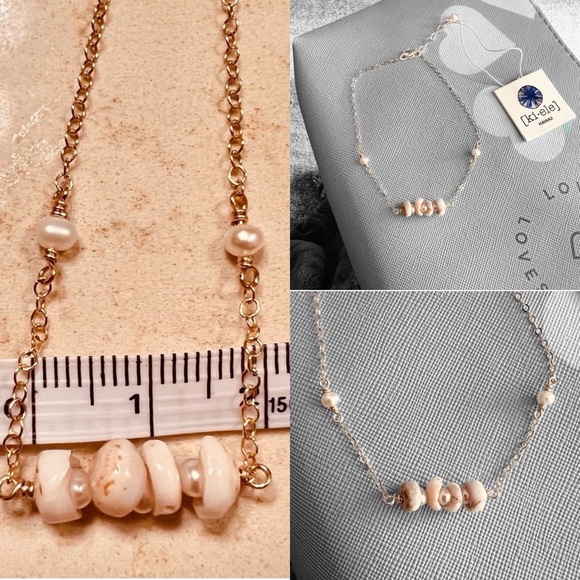 SOLD KIELE Made in Hawaii *FINAL DROP* DAINTY PUKA PEARL BRACELET Sterling - Picture 2 of 5